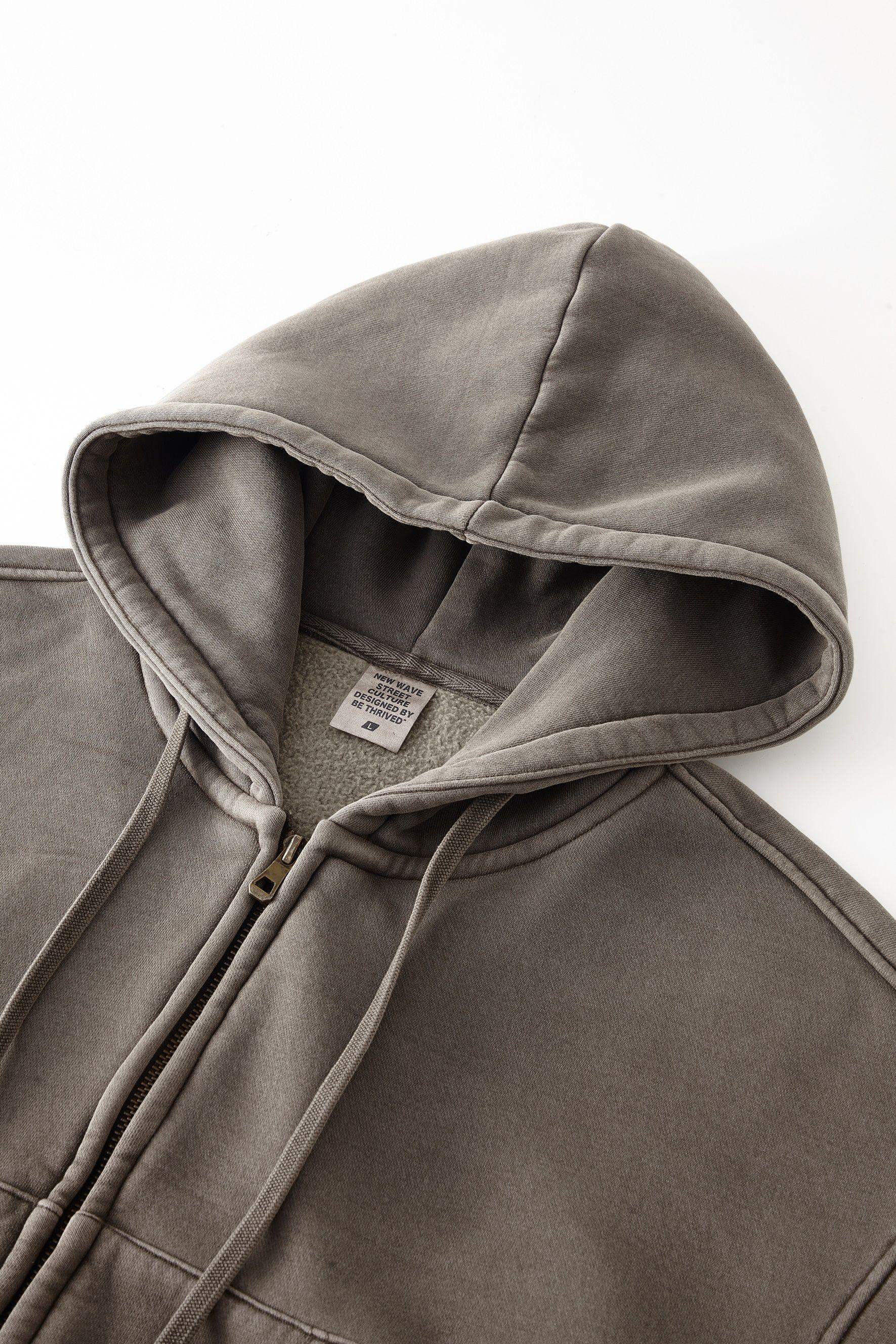 Kurzer Hoodie mit Reißverschluss für Damen, 355 g