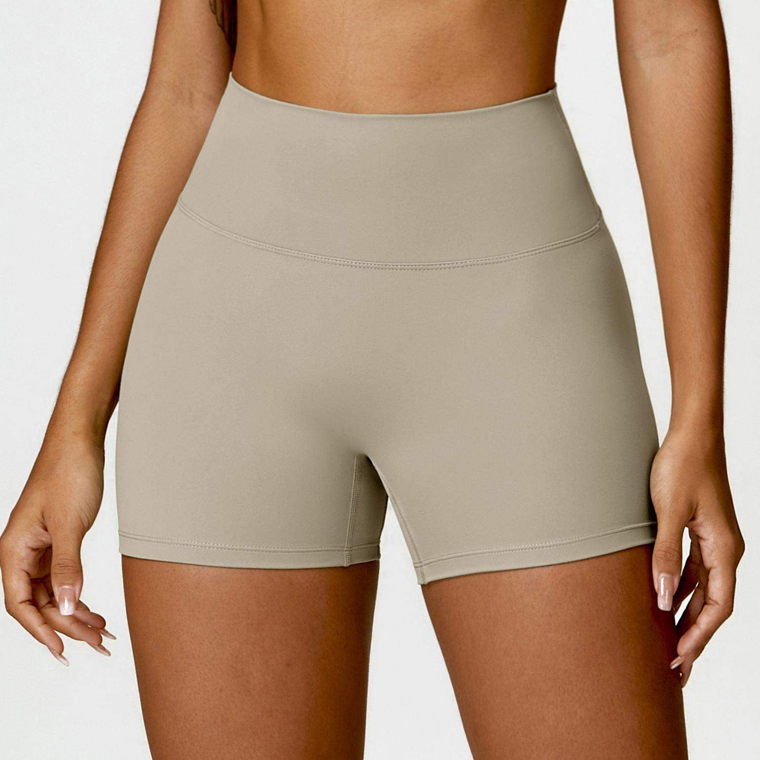 Yoga-Laufshorts mit hoher Taille
