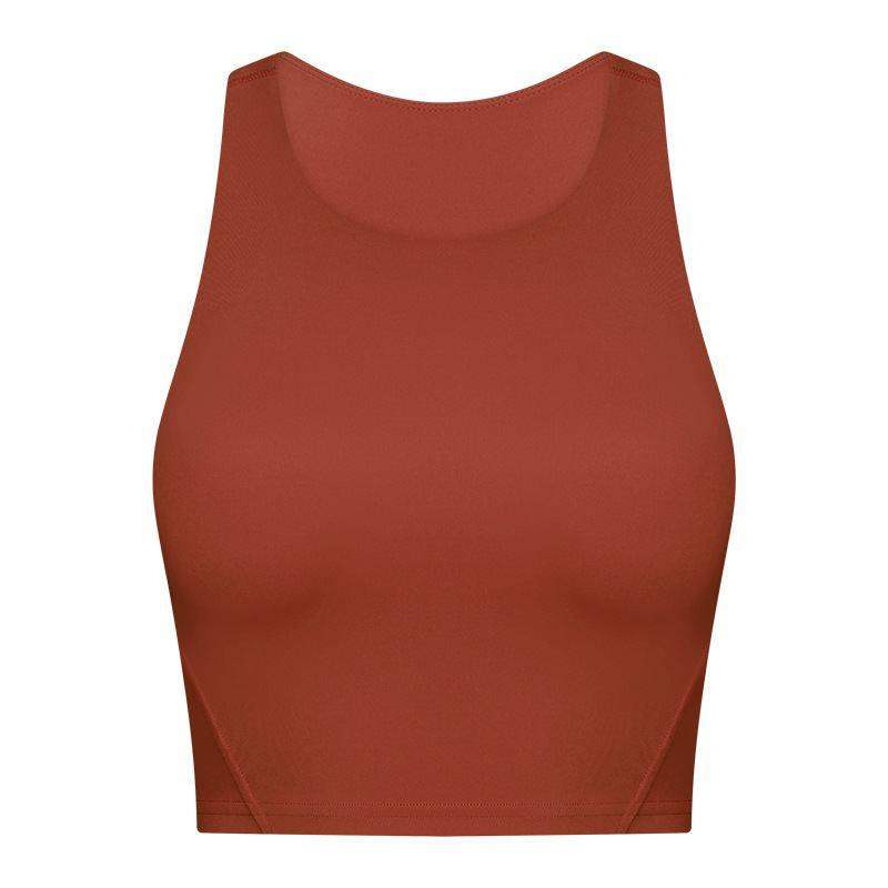 Gepolsterter Sport-BH mit Rundhalsausschnitt