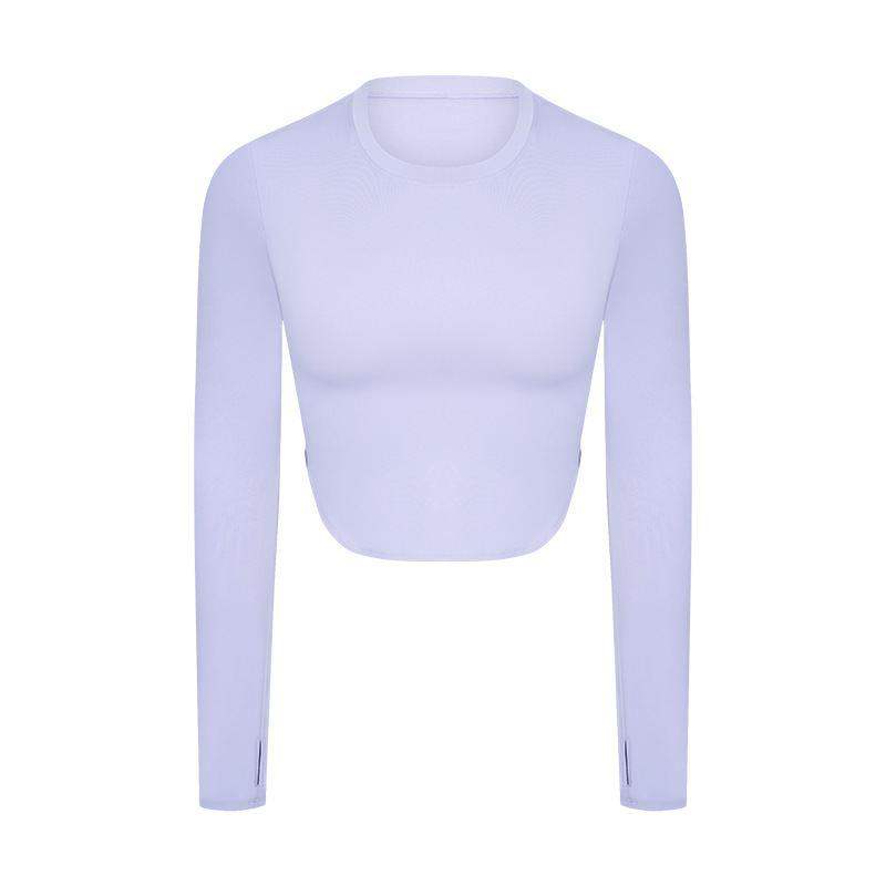 Fitness Langarmshirt mit Seitennahtschlitzen