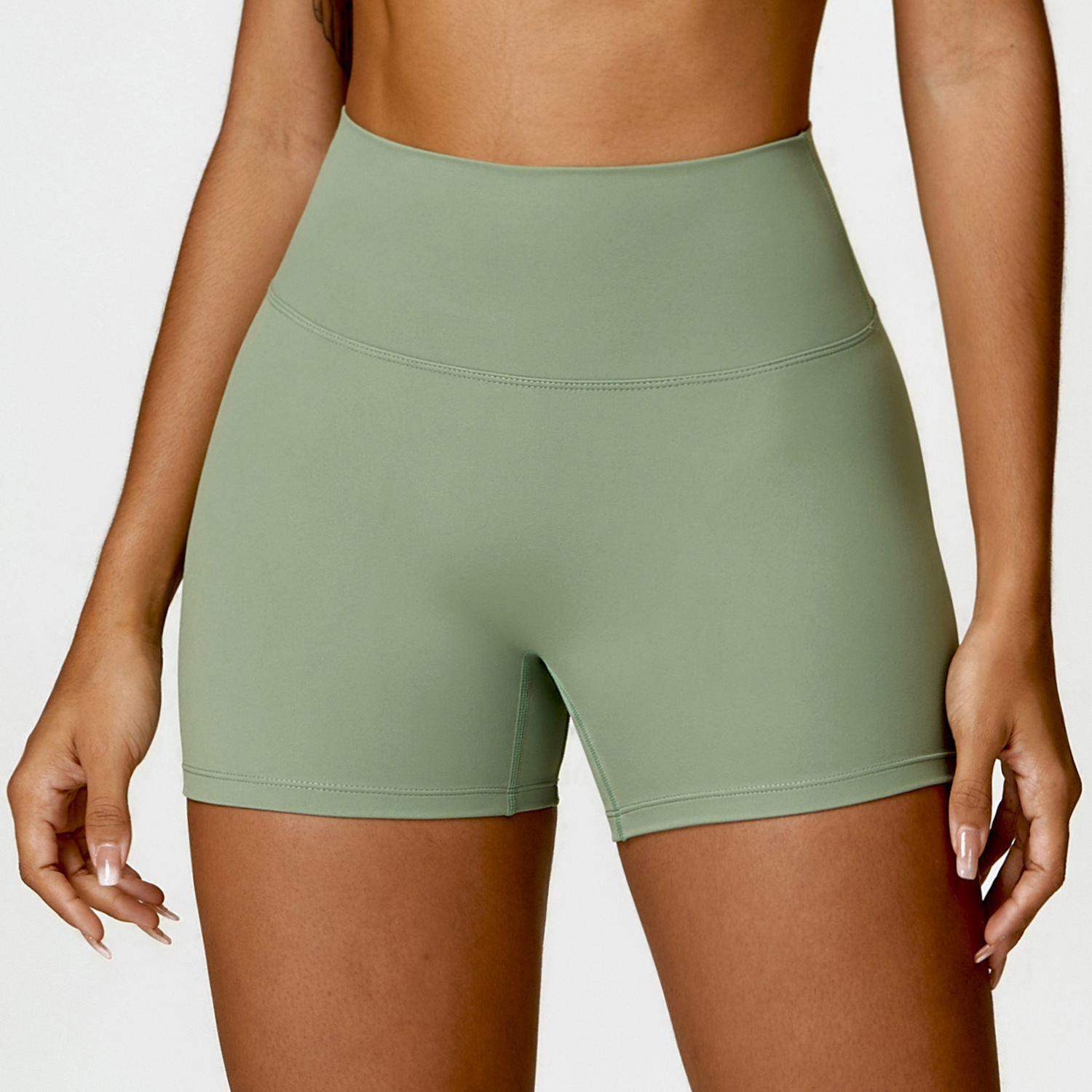 Yoga-Laufshorts mit hoher Taille
