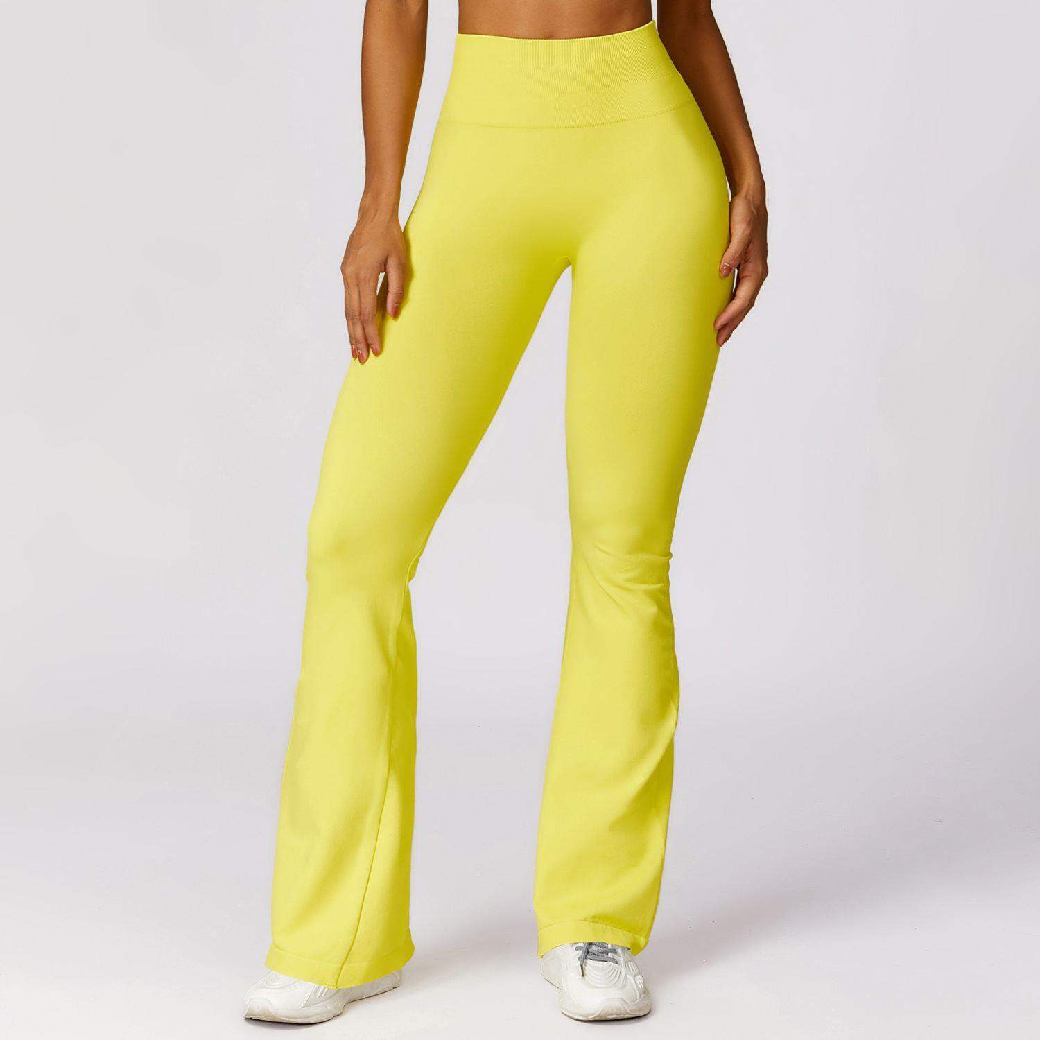 Nahtlose Leggings mit hoher Taille und ausgestelltem Bein