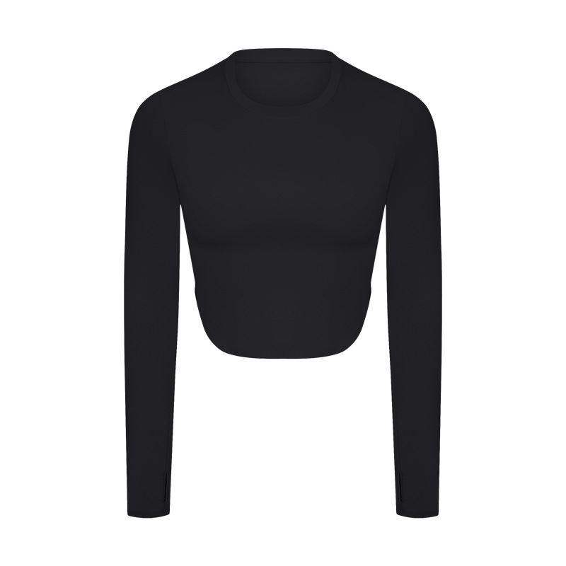 Fitness Langarmshirt mit Seitennahtschlitzen