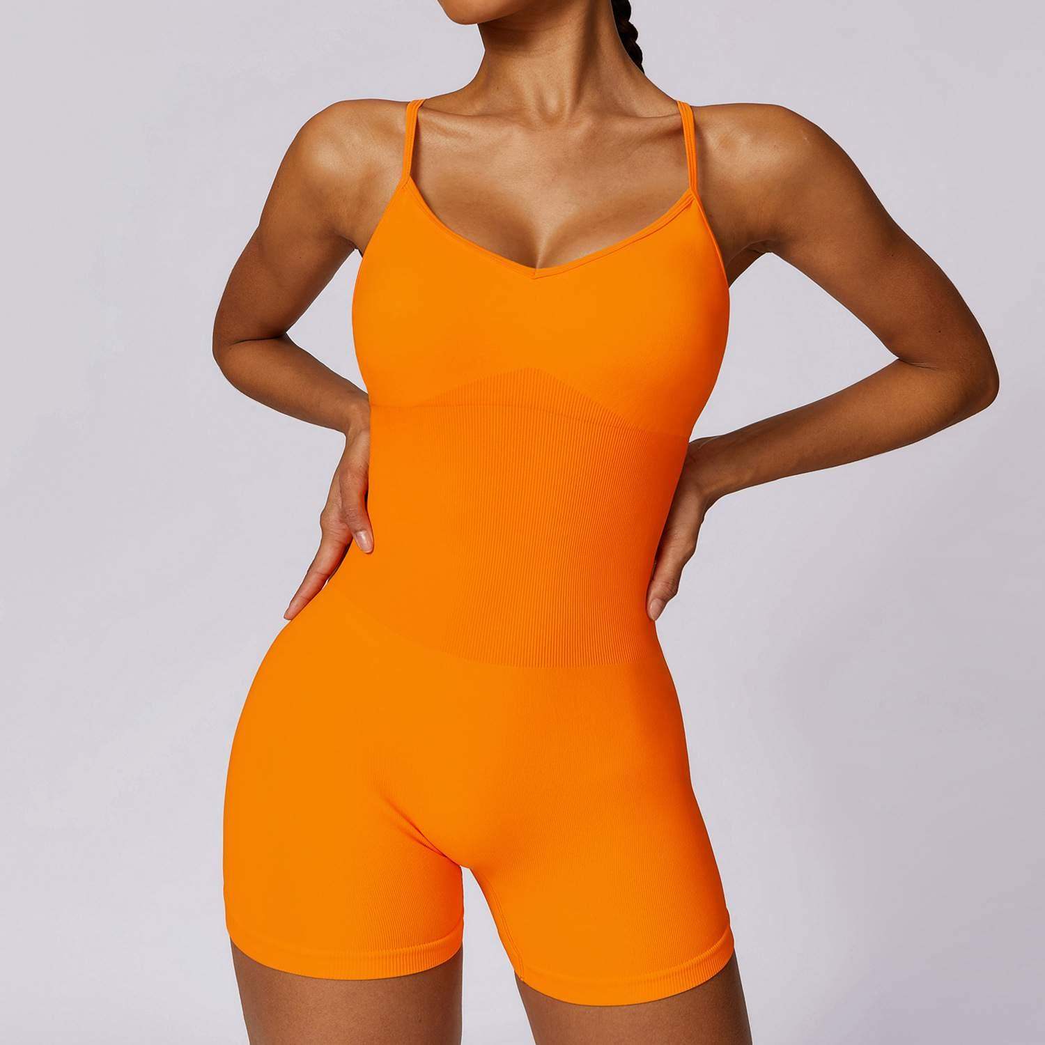Nahtloser Rücken-Beauty-Yoga-Bodysuit