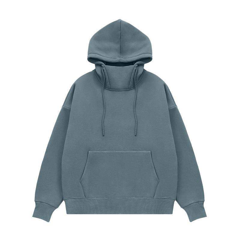 Winddichtes Sweatshirt mit hohem Kragen und Fleecefutter, 350 g