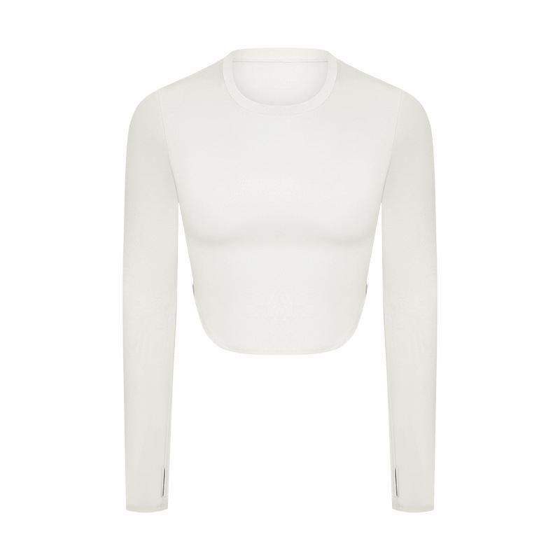 Fitness Langarmshirt mit Seitennahtschlitzen