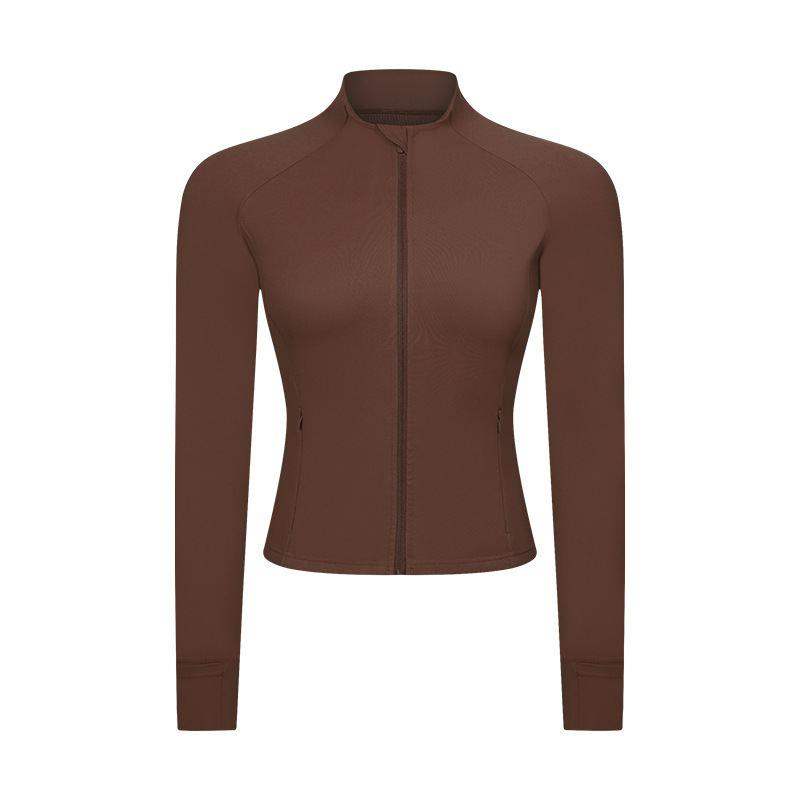 Fitnessjacke mit Reißverschlusstasche