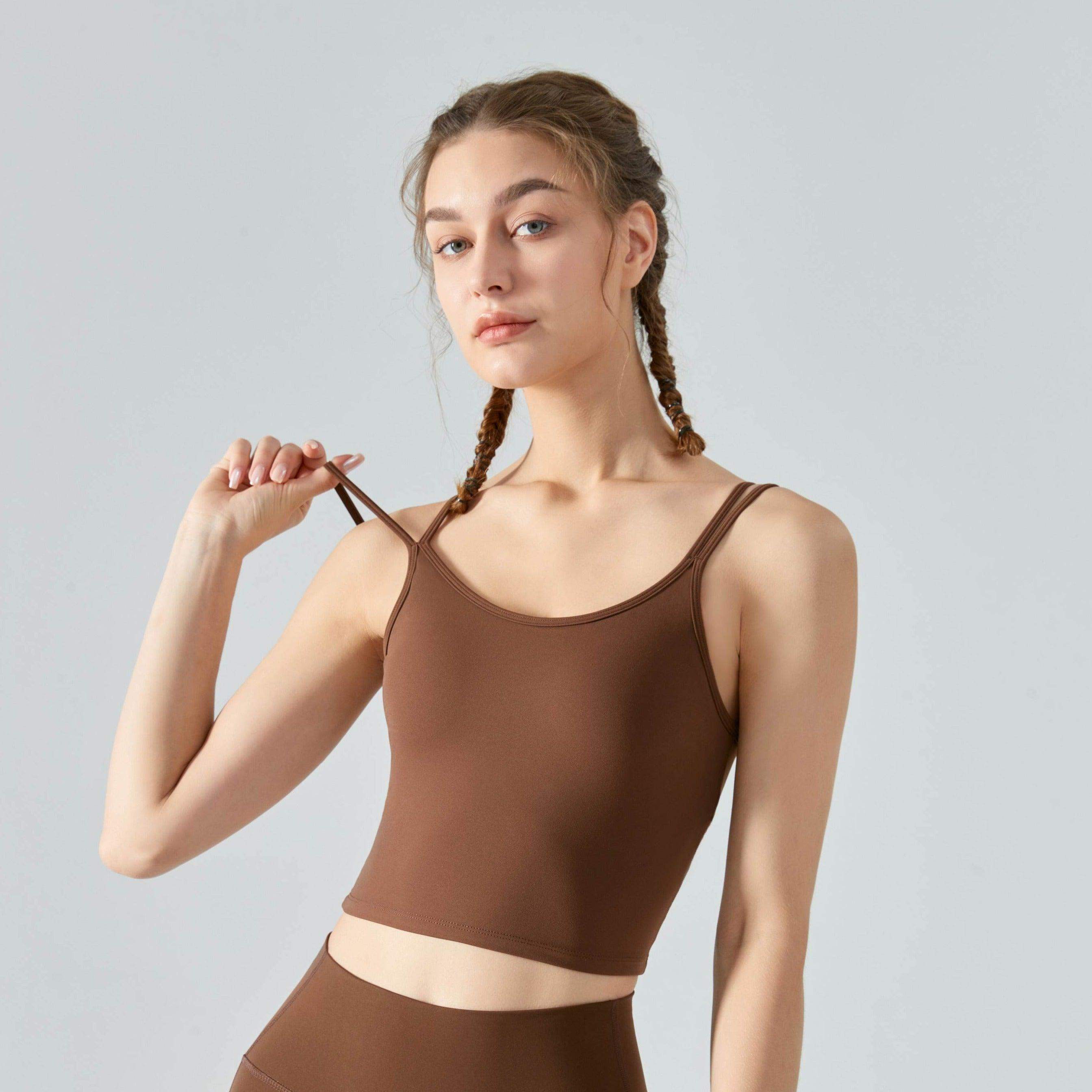 Nahtloser Sport-BH mit integrierten Polstern