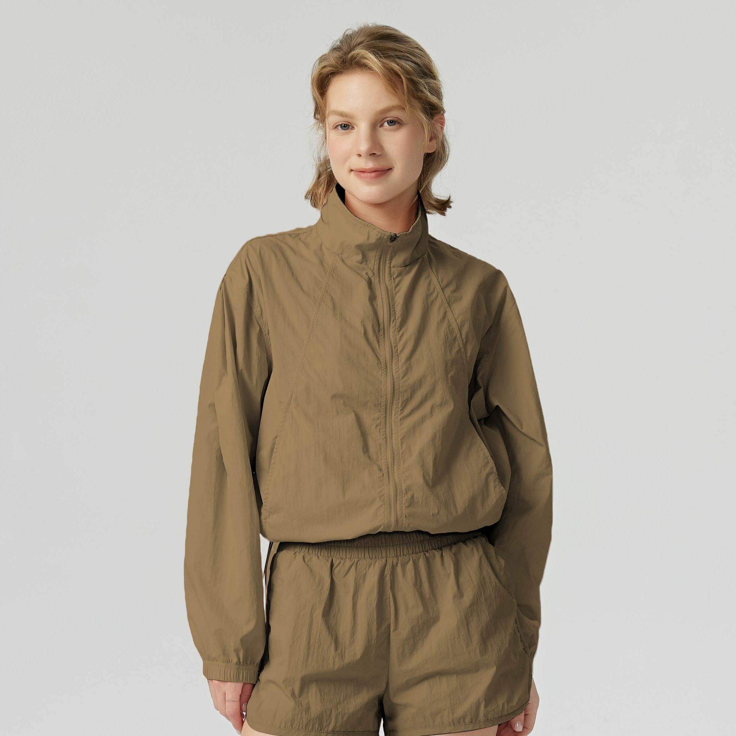 Solid Color Running Jacket