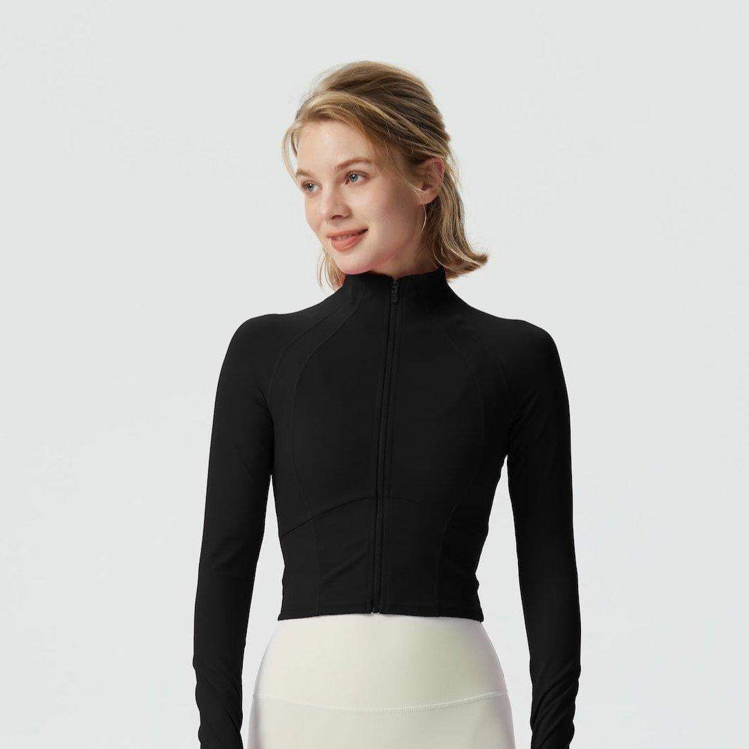 Kurzes Sportjackett mit Stehkragen