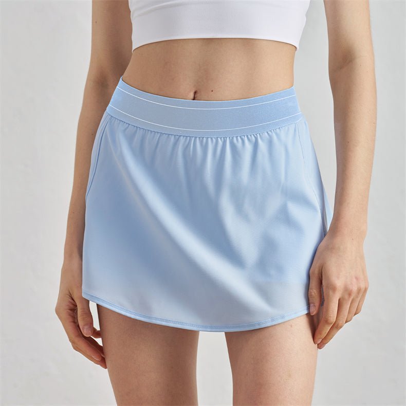 Plissierter Tennisrock aus Netzstoff