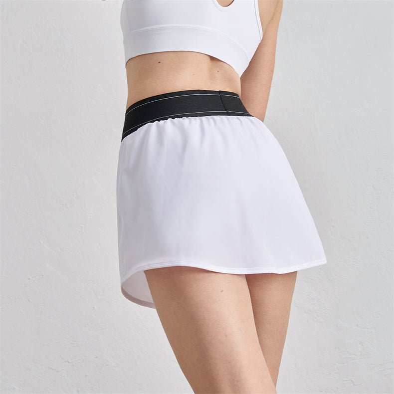 Plissierter Tennisrock aus Netzstoff