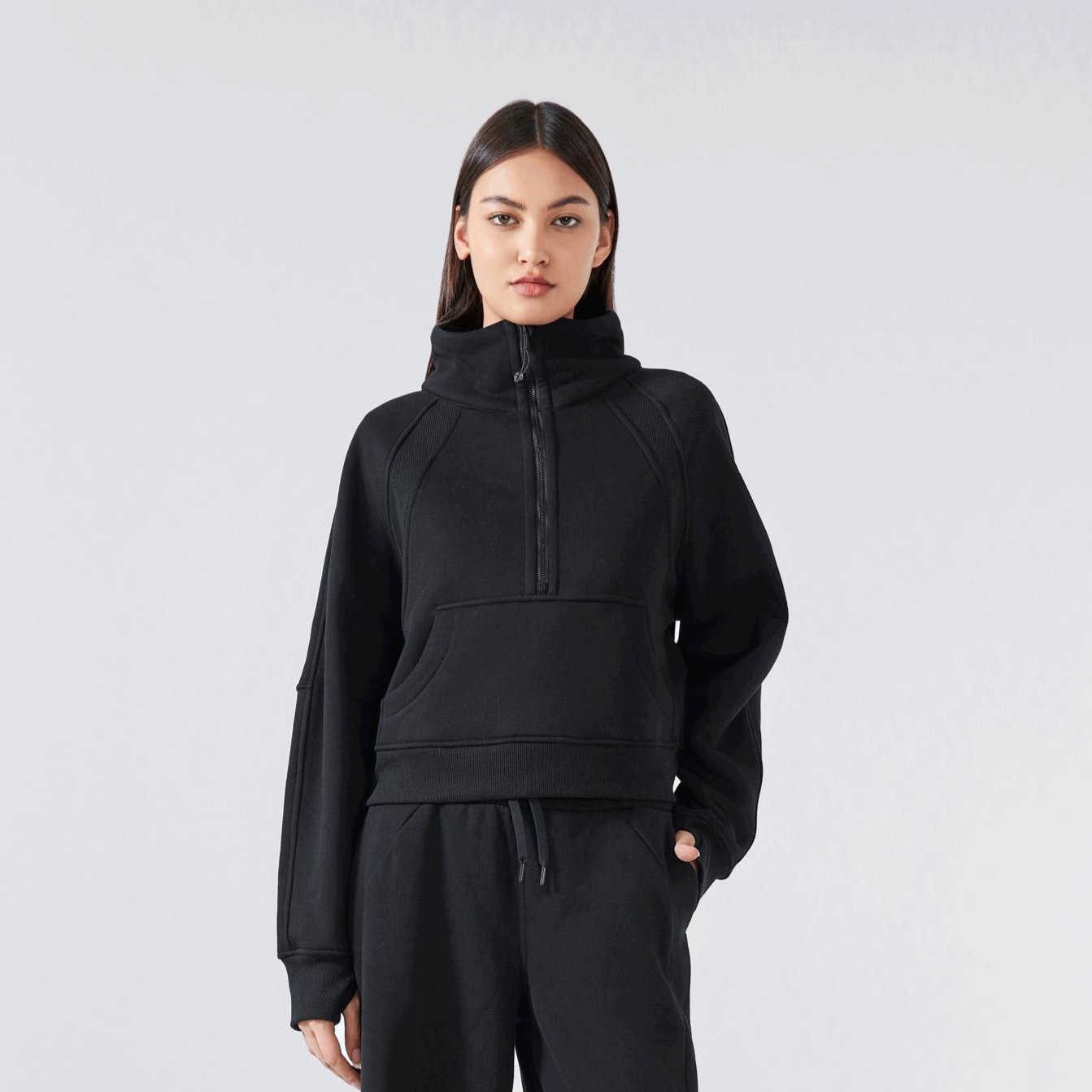 Long Sleeve Zipper Hooded Jacket