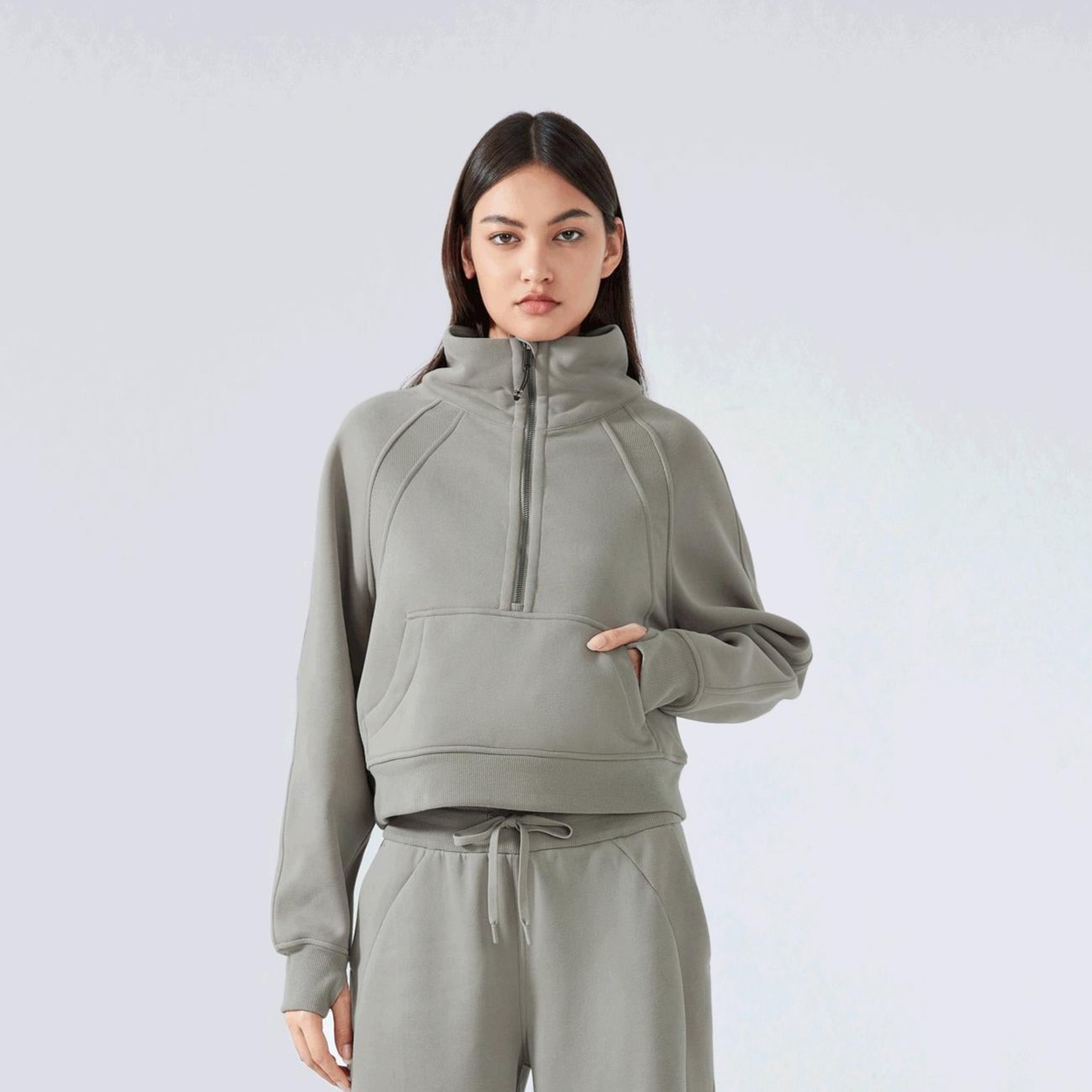 Long Sleeve Zipper Hooded Jacket