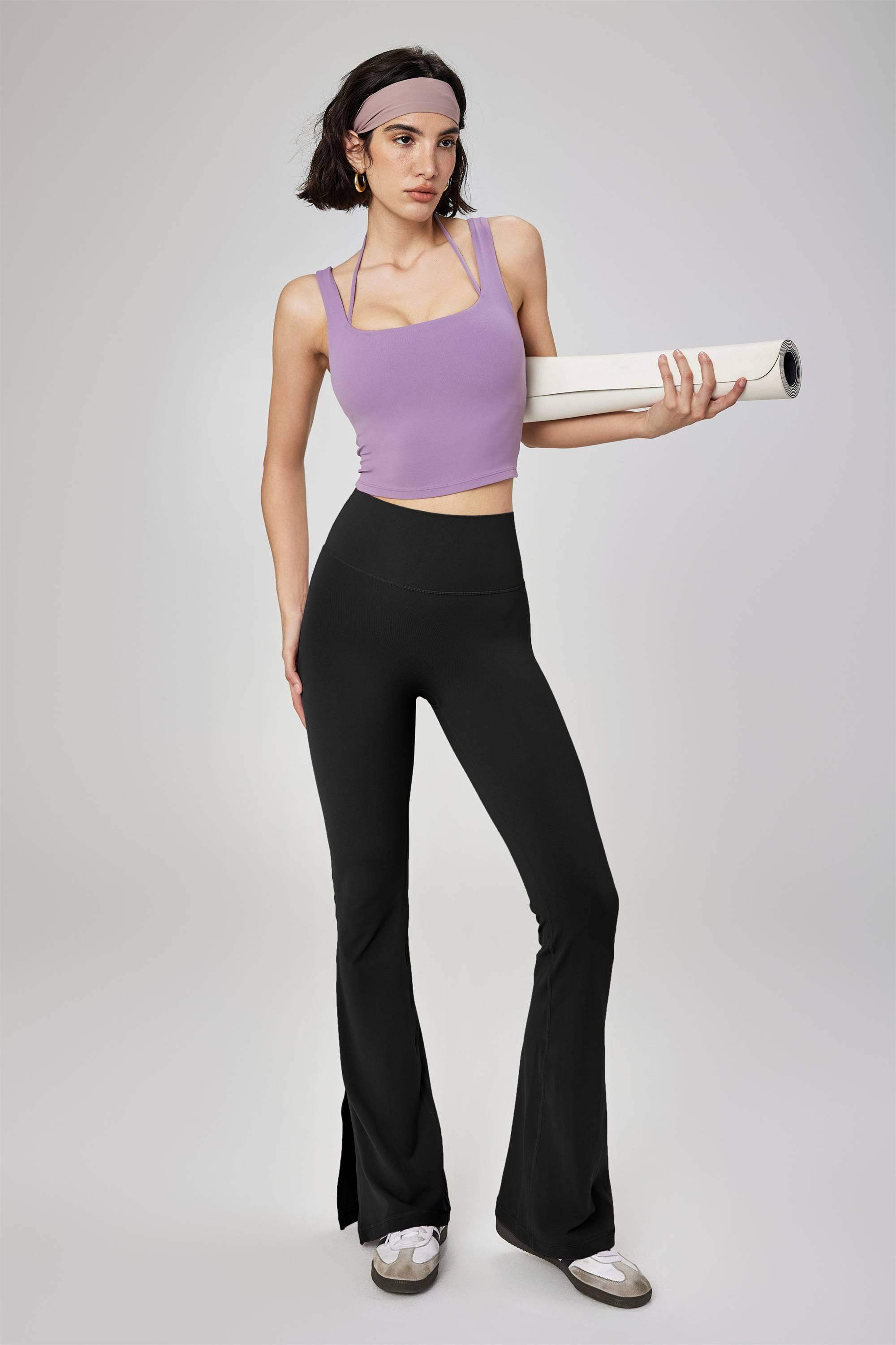 Side Slit Flare Leggings