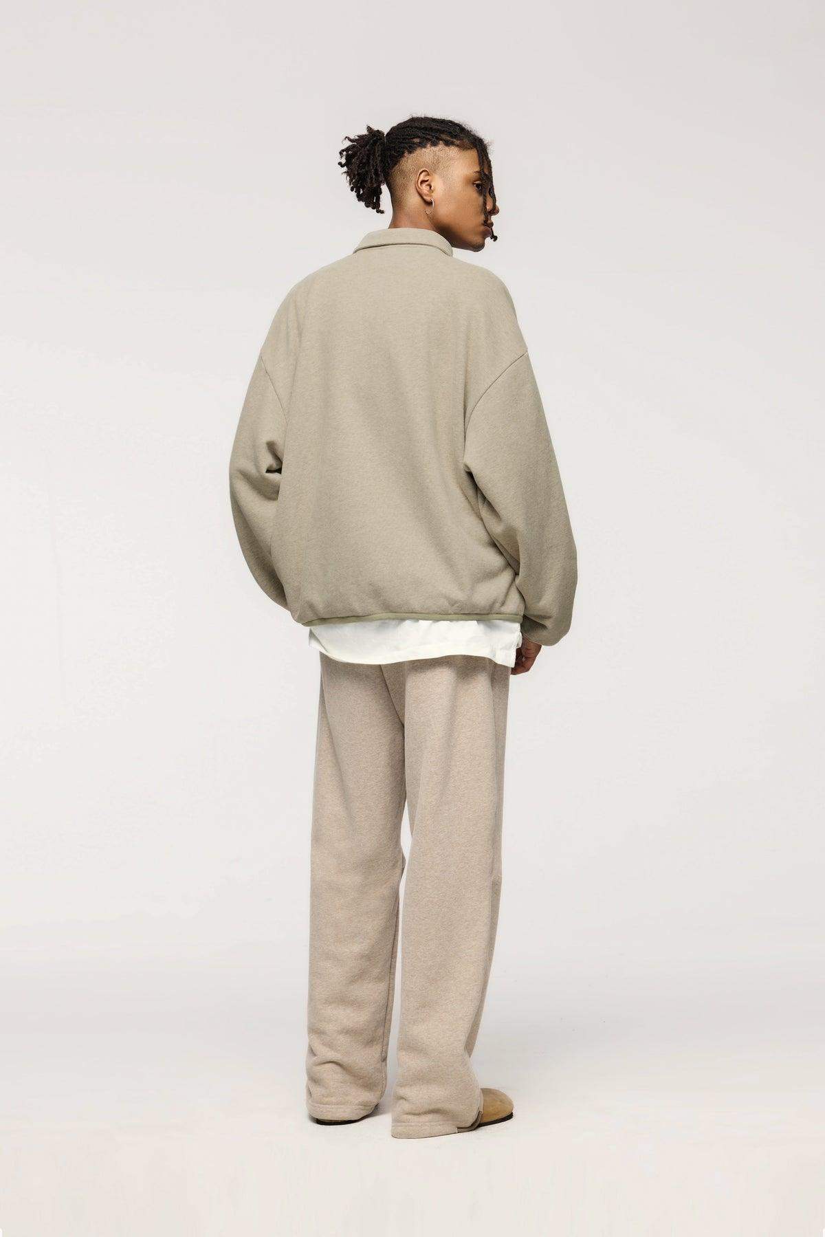 Fleece Pullover with Collared Neck