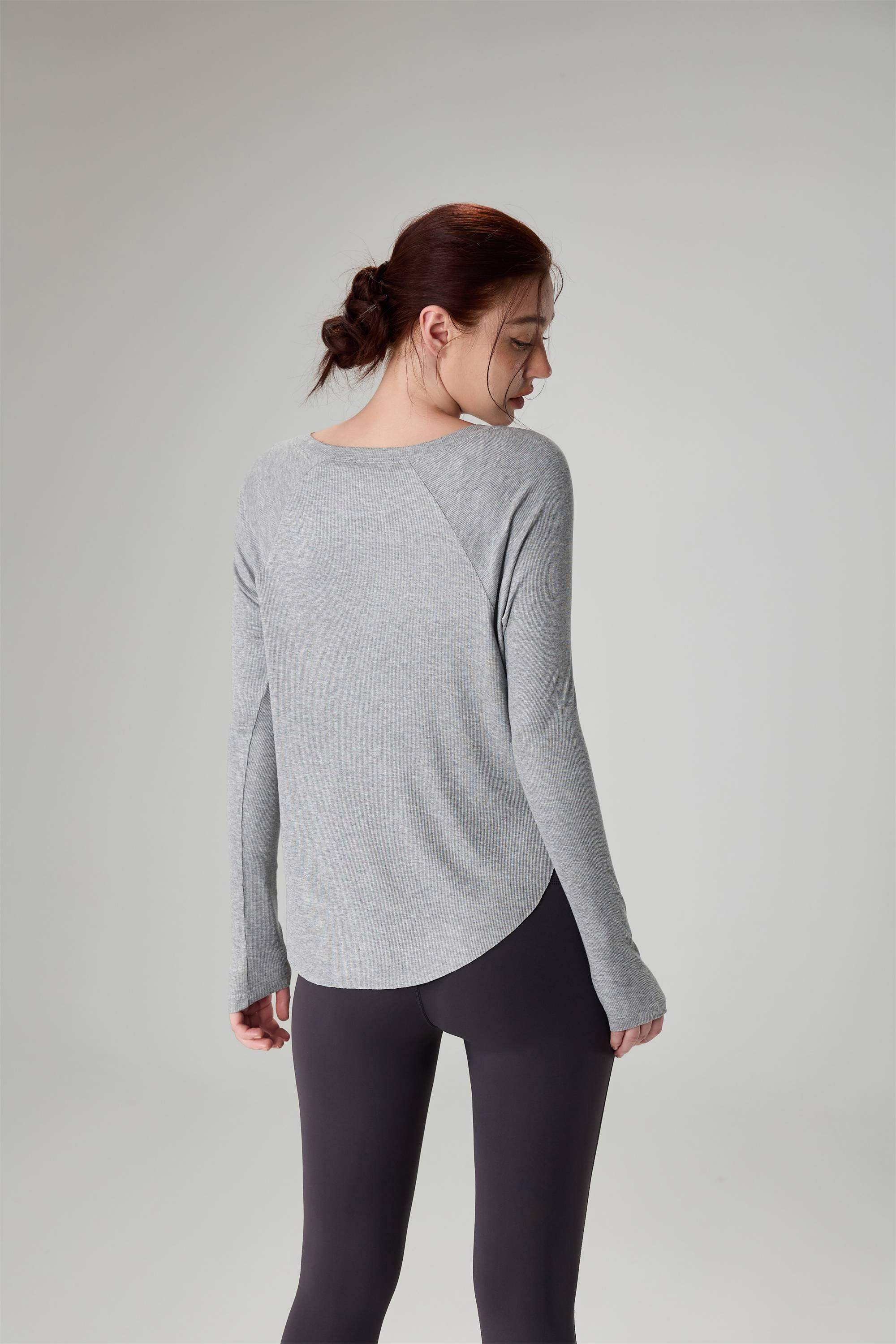 Loose-Fit Breathable Slub Yarn Sports Top