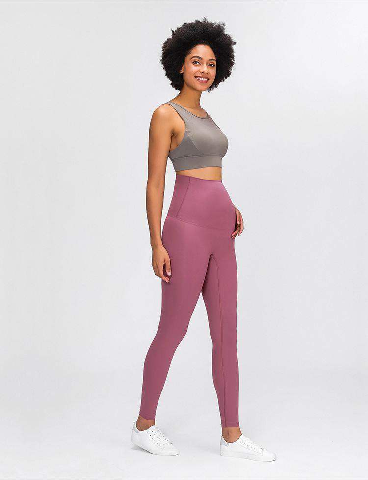 High-Waisted Belly-Wrap Maternity Yoga Leggings