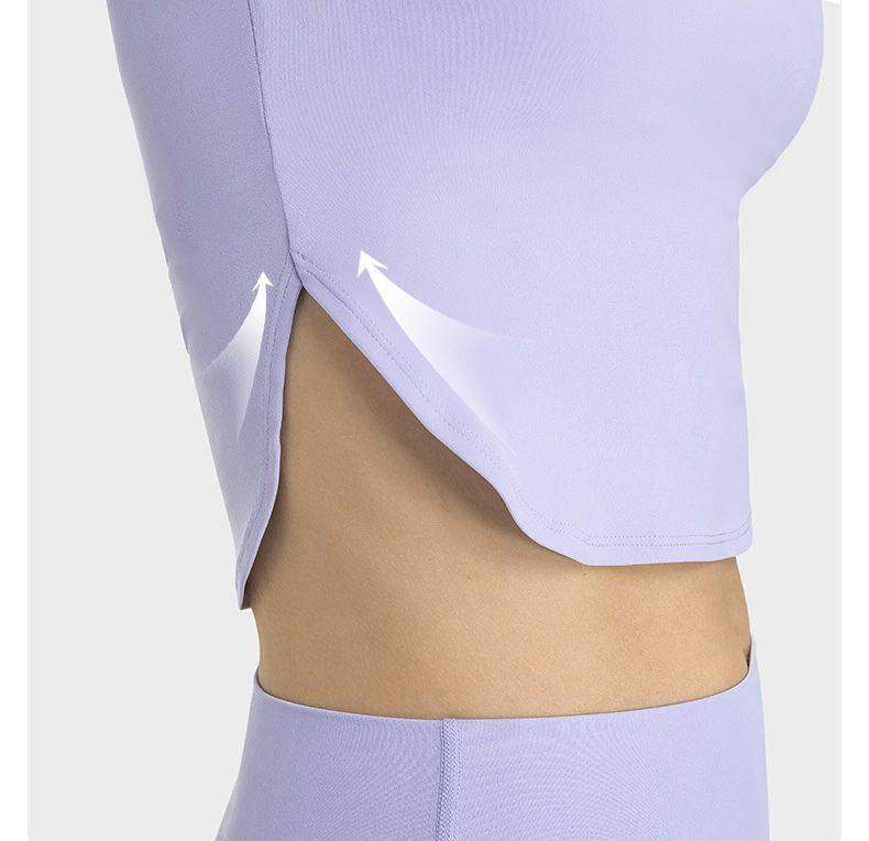 Fitness Long-Sleeved T-shirt With Side Seam Slits