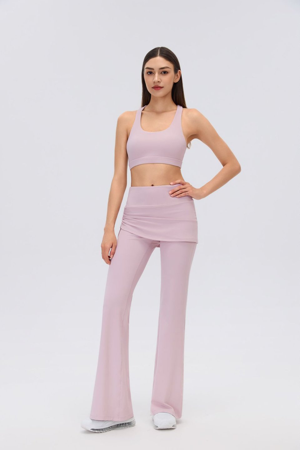 Women's Sports Bra and Flare Leggings Set