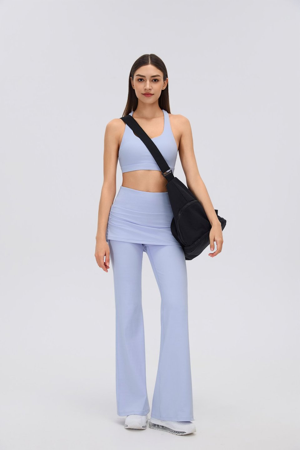 Women's Sports Bra and Flare Leggings Set