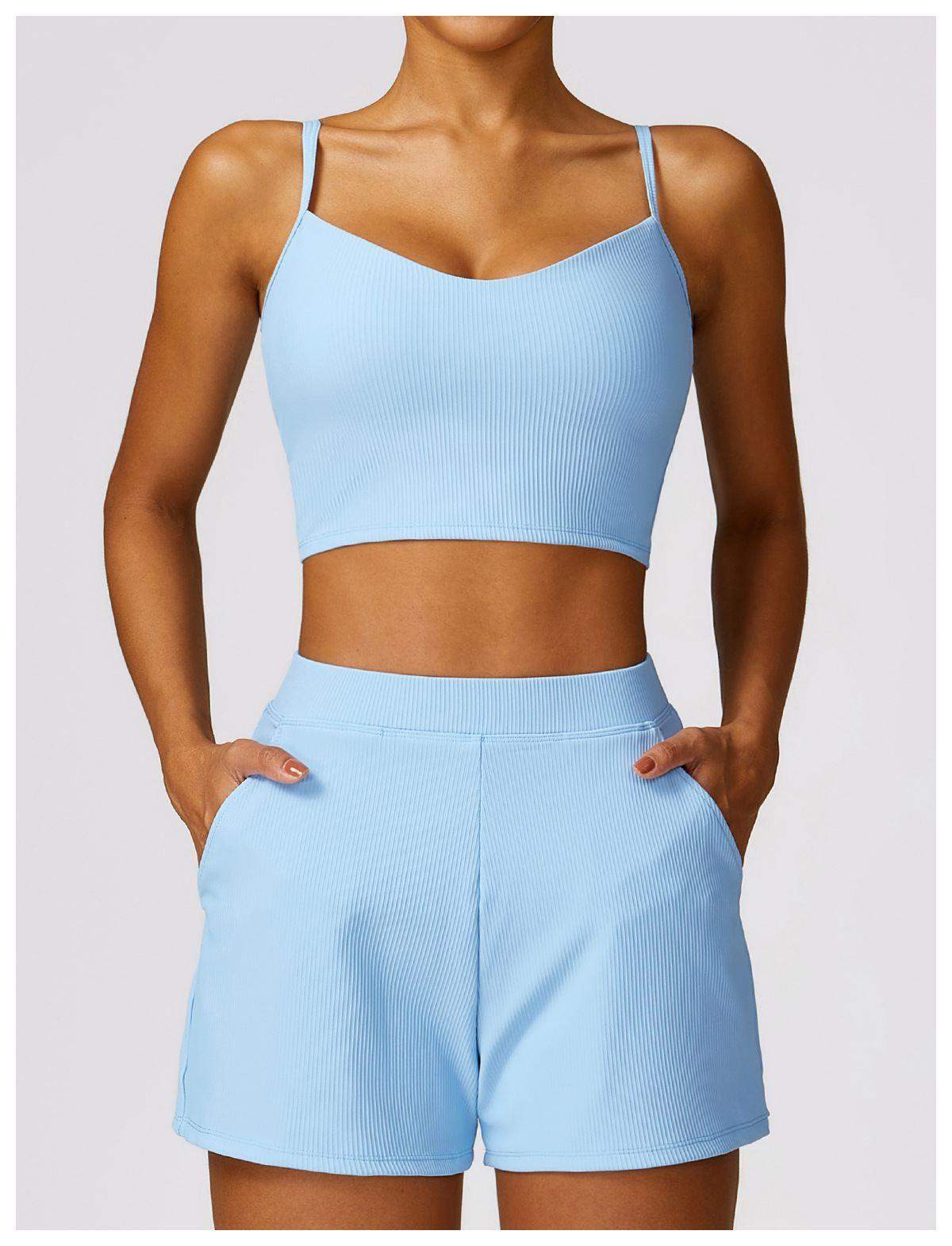 Strips Quick-Drying Sports Bra