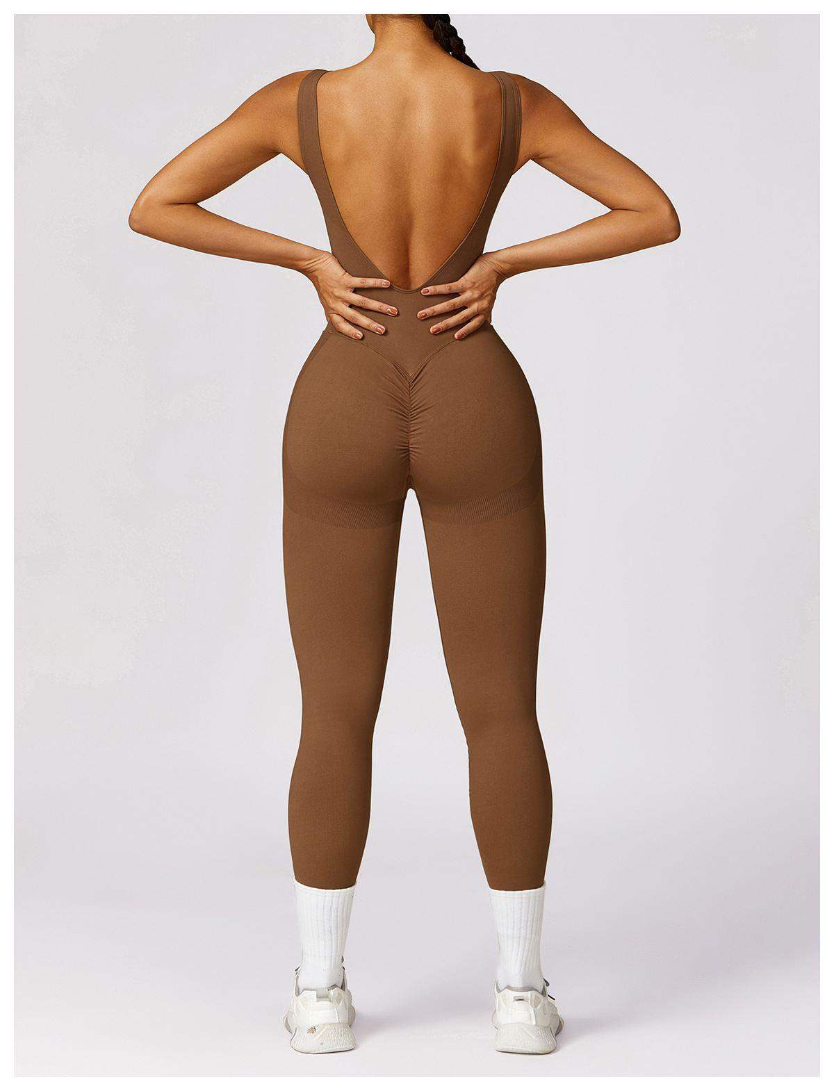 V Back Butt Lifting Jumpsuit