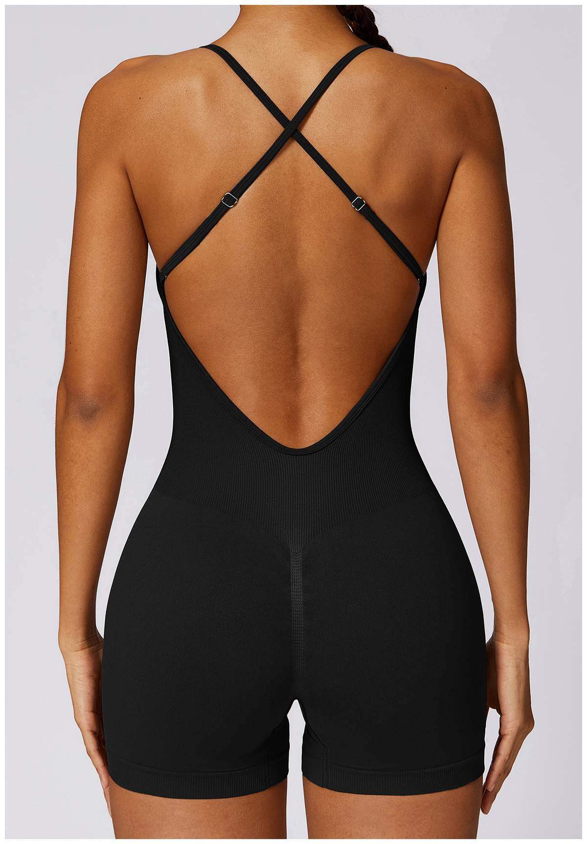 Hollow-out Beautiful Back Seamless Yoga Jumpsuit