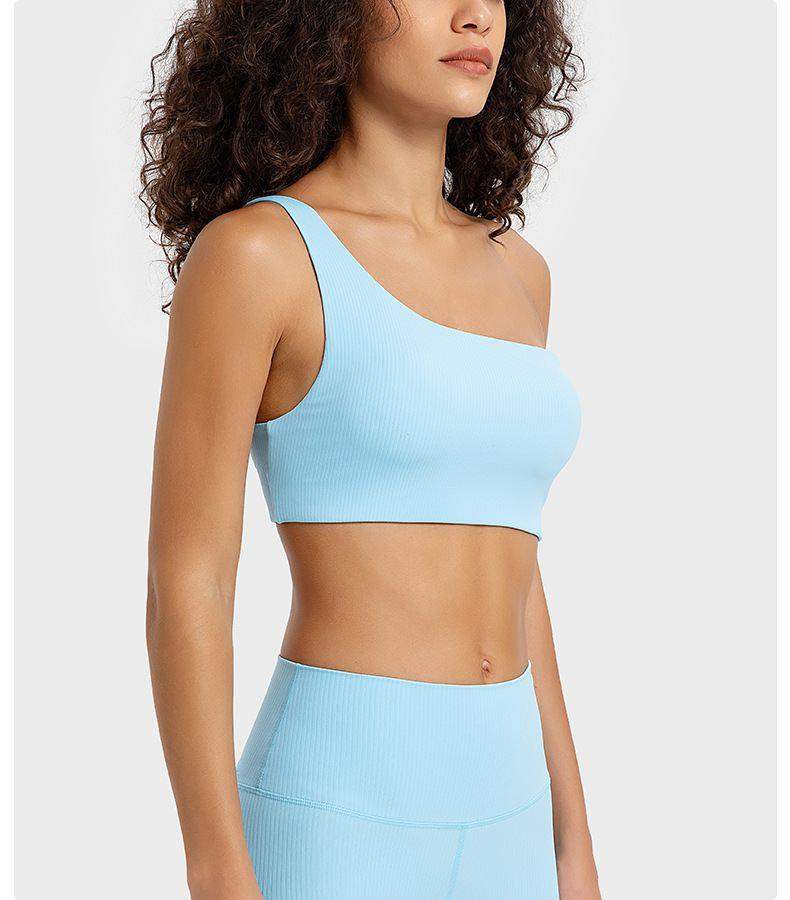 Ribbed Single Strap Sports Bra