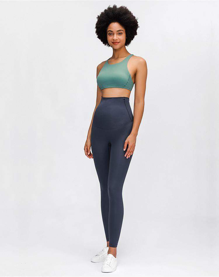 High-Waisted Belly-Wrap Maternity Yoga Leggings