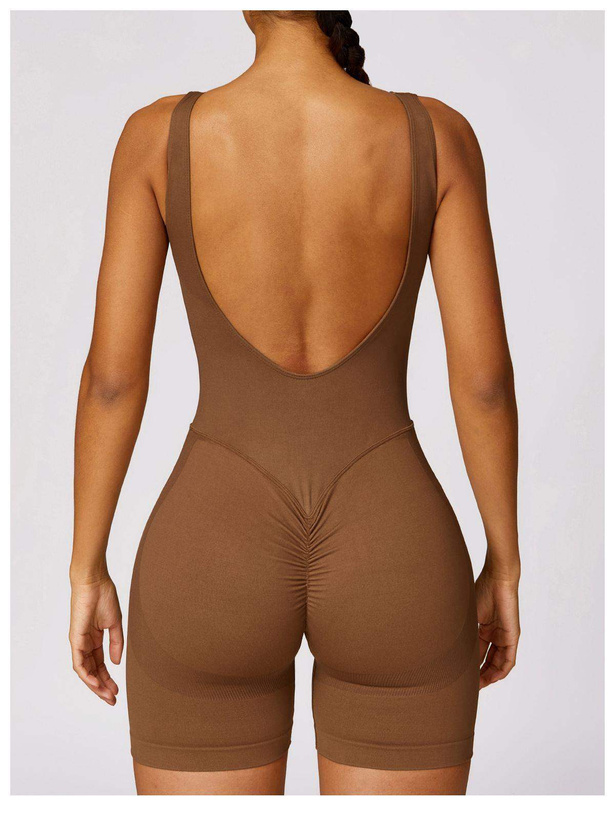 V-Back Short Jumpsuit