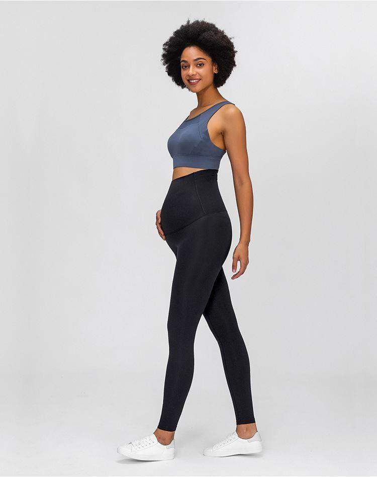 High-Waisted Belly-Wrap Maternity Yoga Leggings