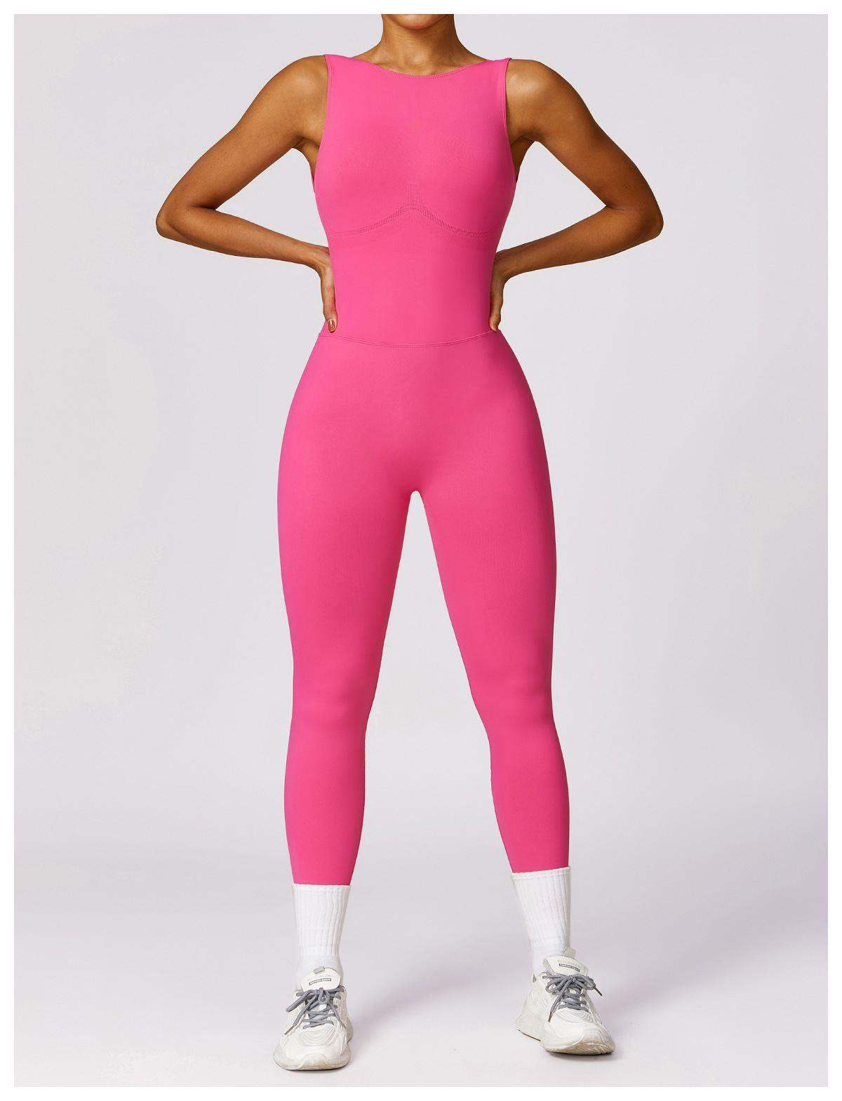 V Back Butt Lifting Jumpsuit