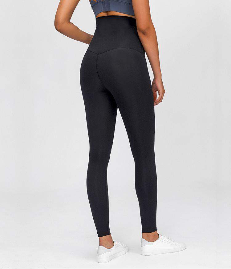 High-Waisted Belly-Wrap Maternity Yoga Leggings