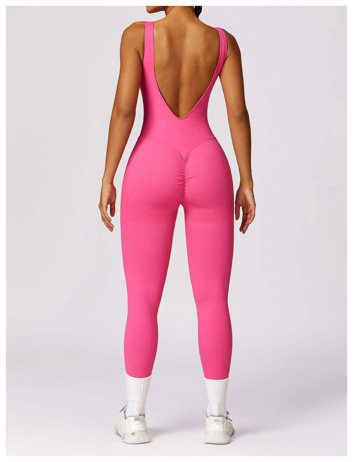 V Back Butt Lifting Jumpsuit