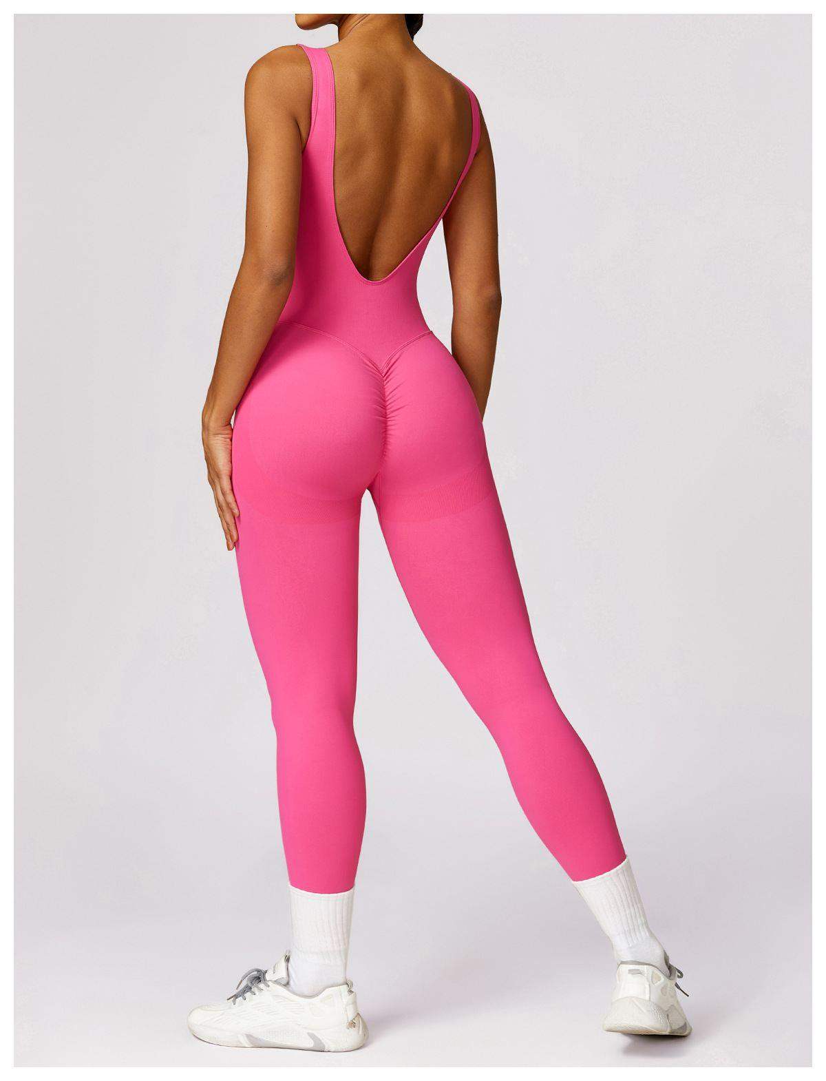 V Back Butt Lifting Jumpsuit