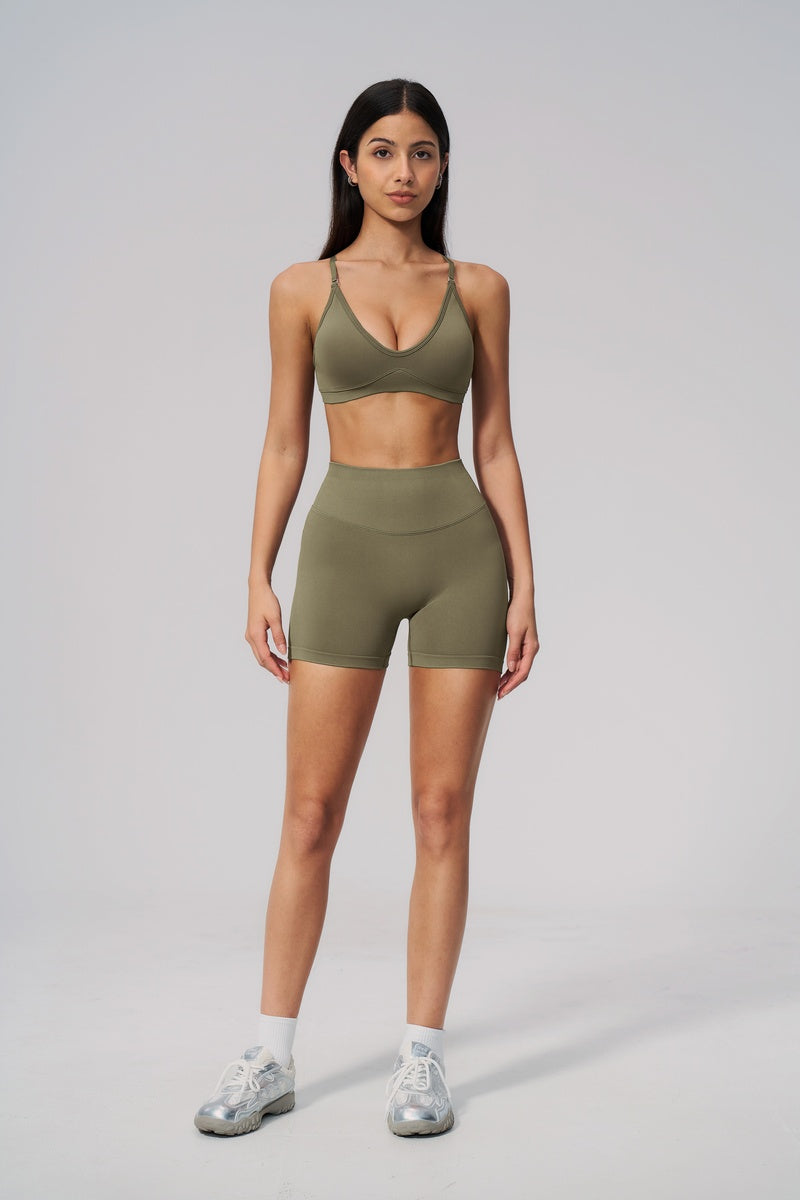 Women Sport Halterneck Shorts Set
