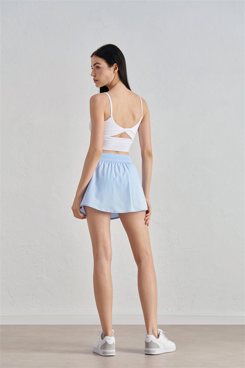 Plissierter Tennisrock aus Netzstoff