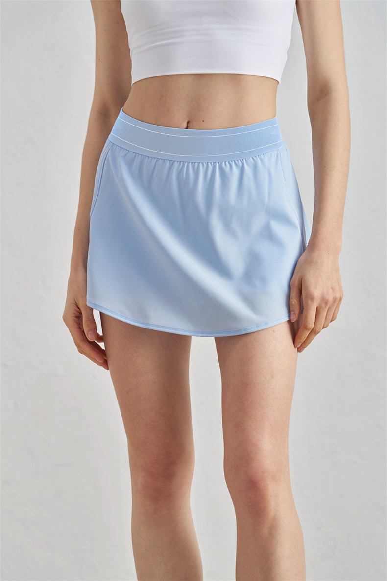 Plissierter Tennisrock aus Netzstoff