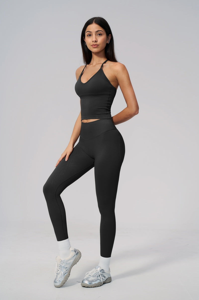 Women Sport Halterneck Pants Set