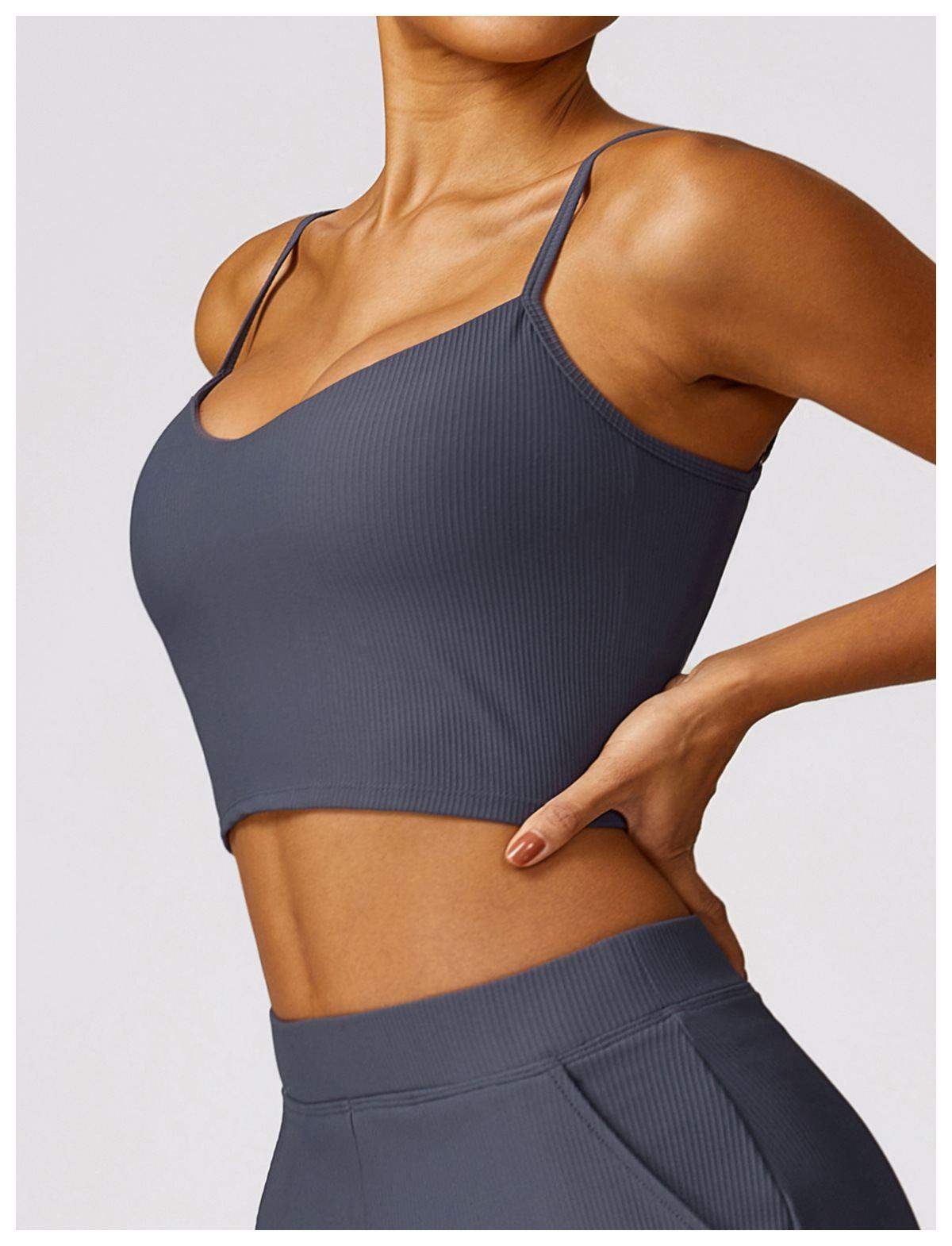 Strips Quick-Drying Sports Bra