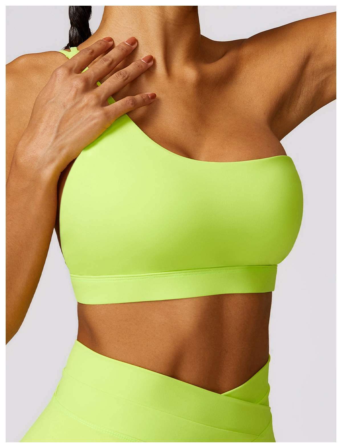 One Shoulder Quick Drying Sports Bra