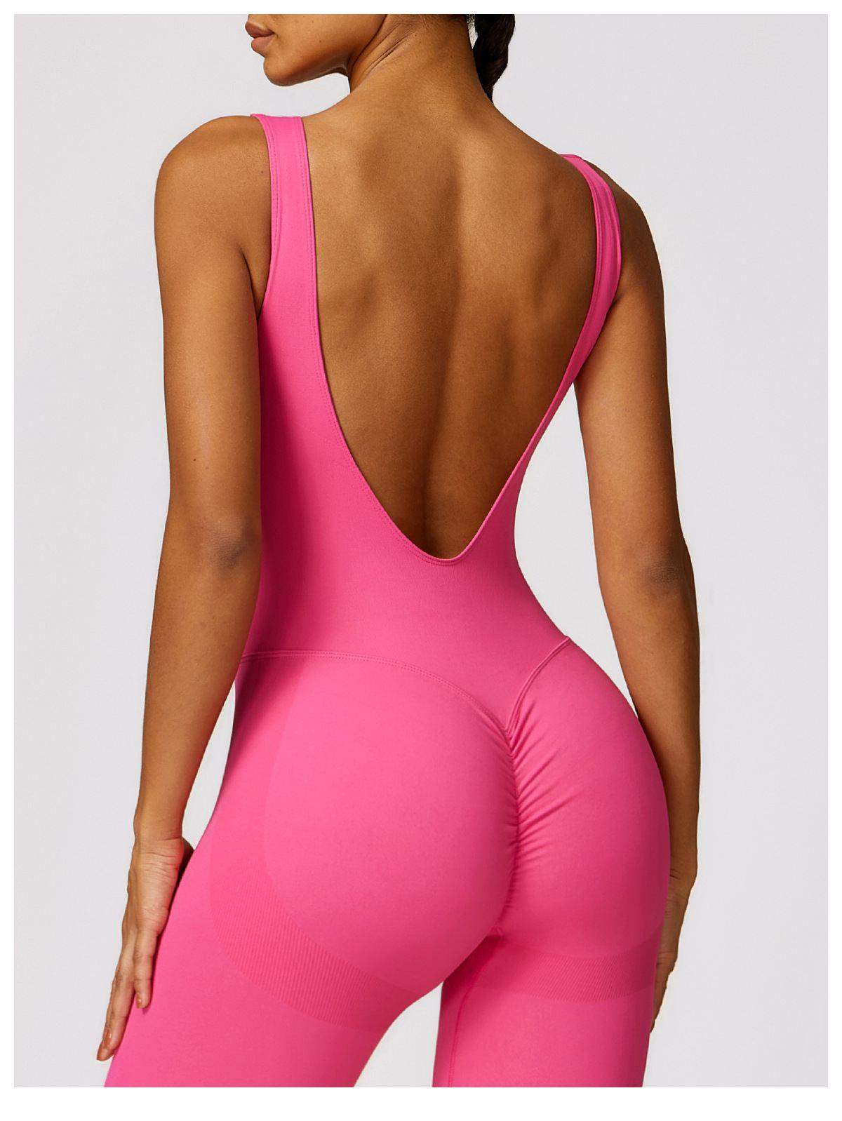 V Back Butt Lifting Jumpsuit