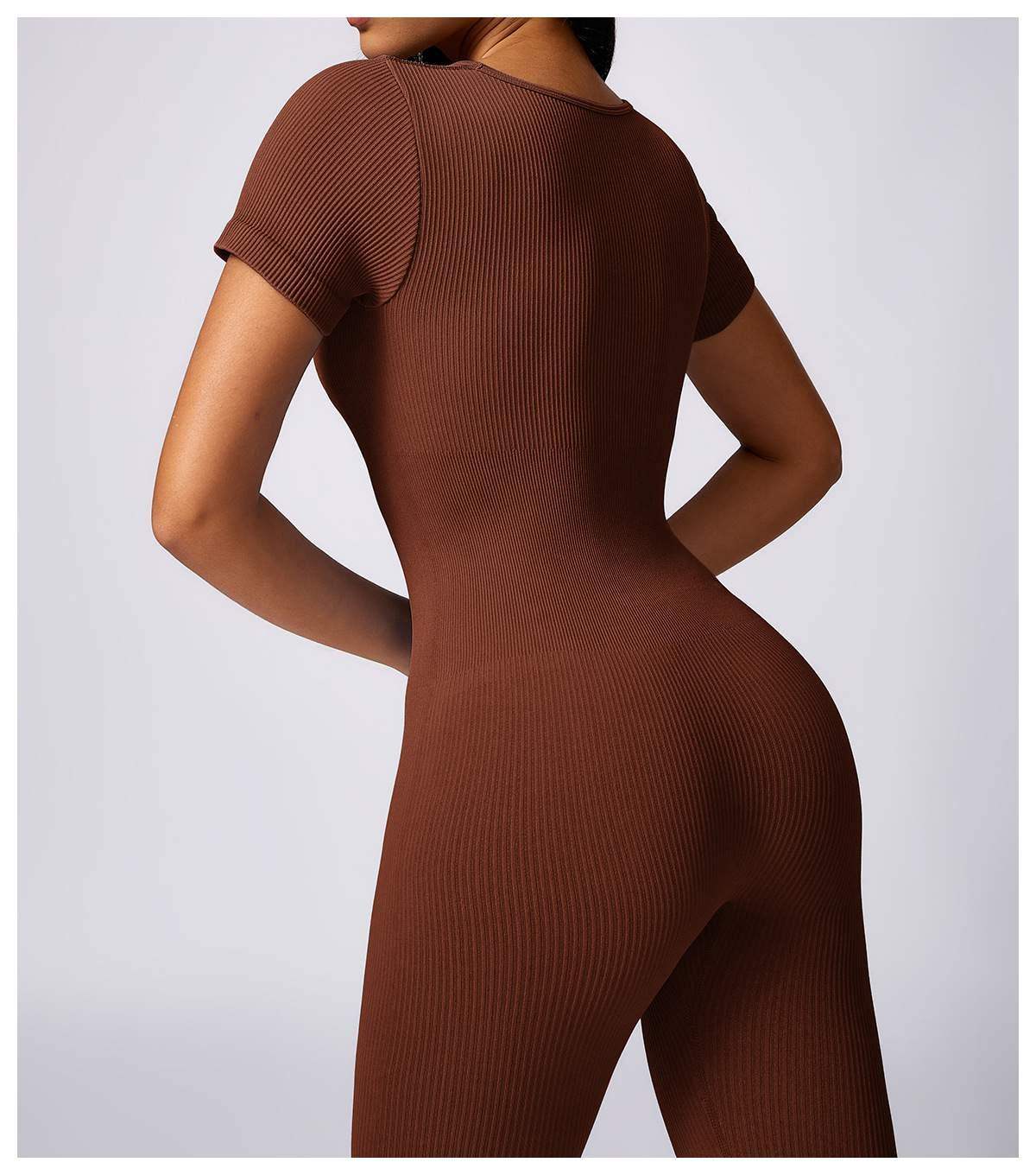 Ribbed Seamless Yoga Bodysuit