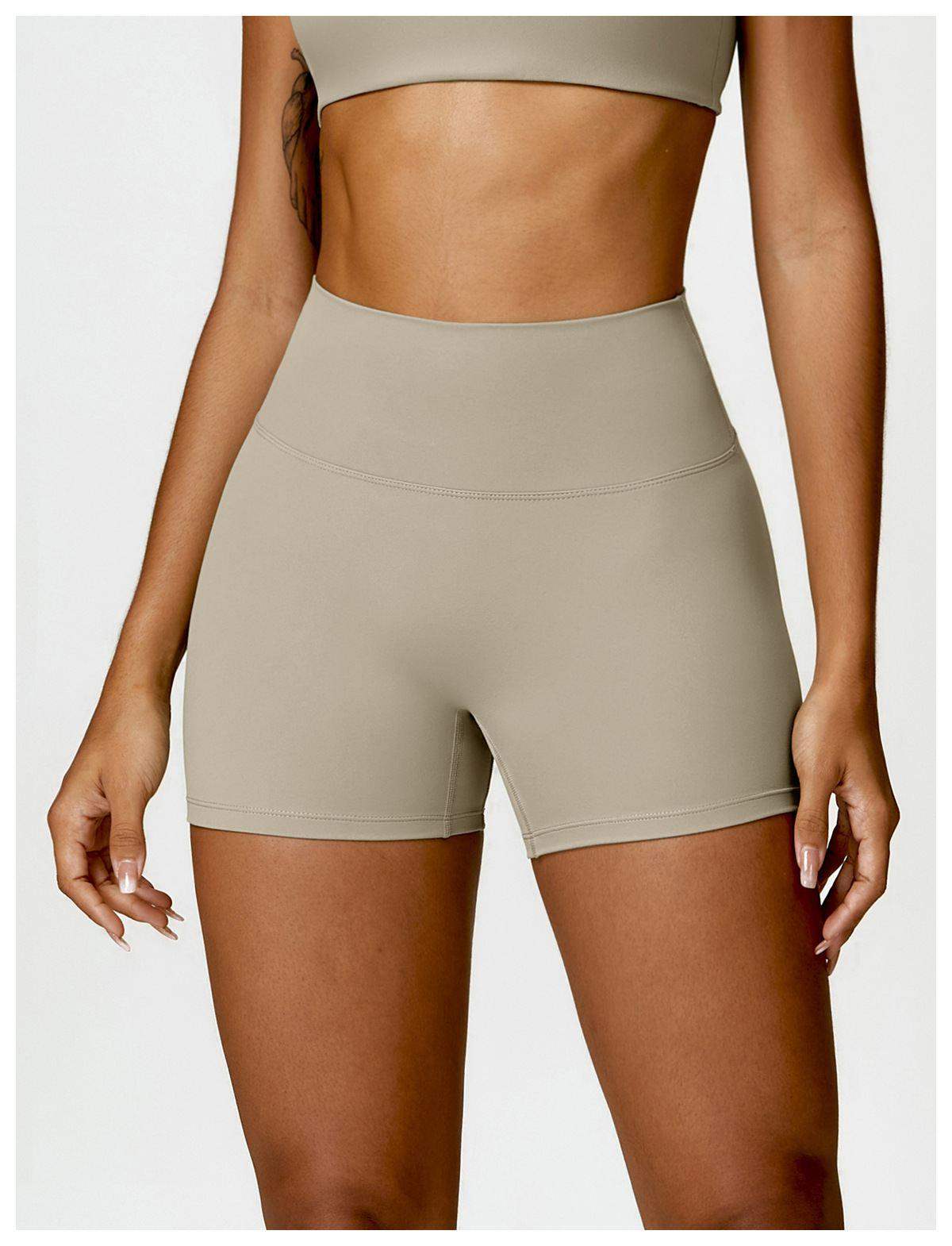 High-Waist Yoga Running Shorts