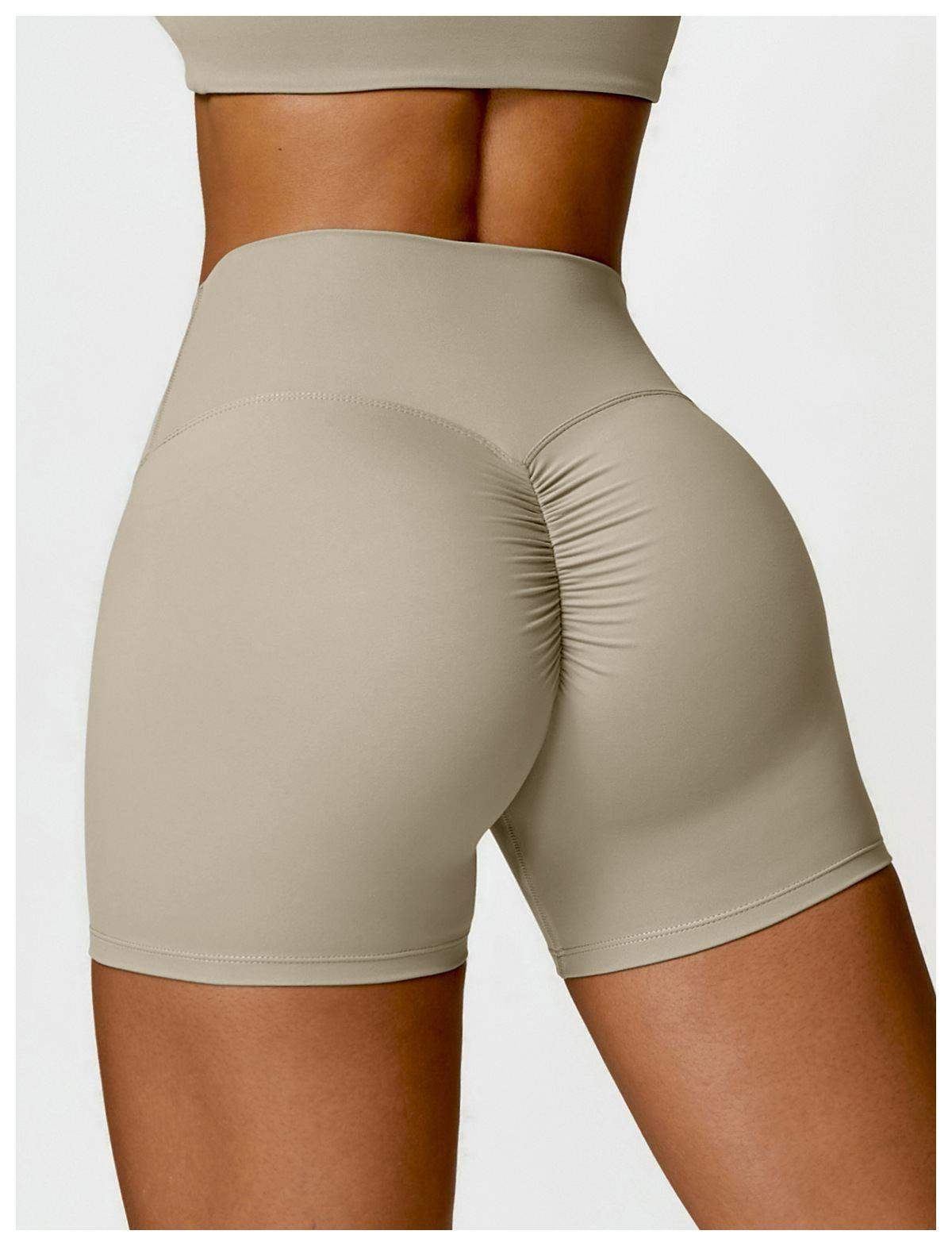 High-Waist Yoga Running Shorts