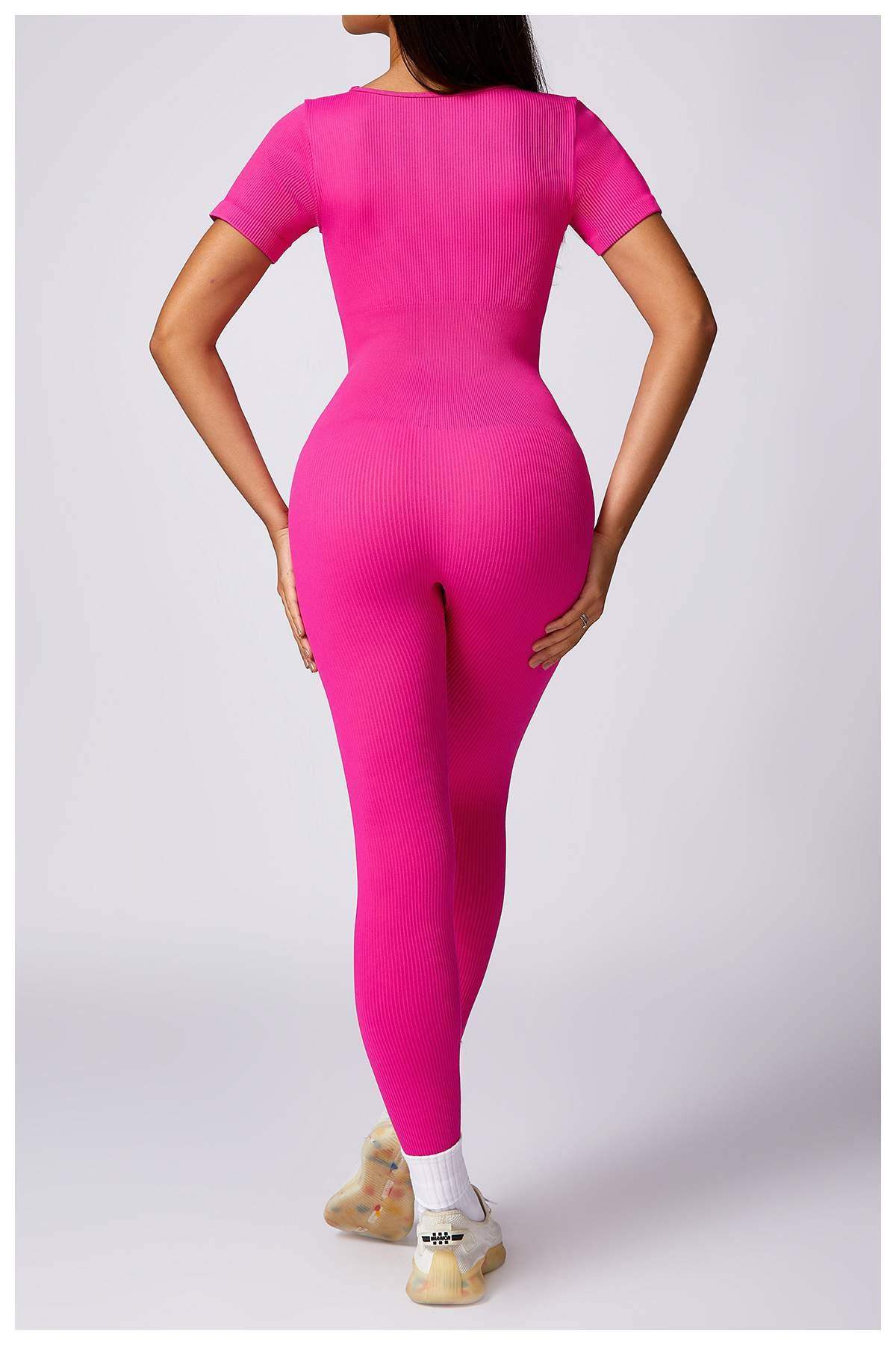 Ribbed Seamless Yoga Bodysuit