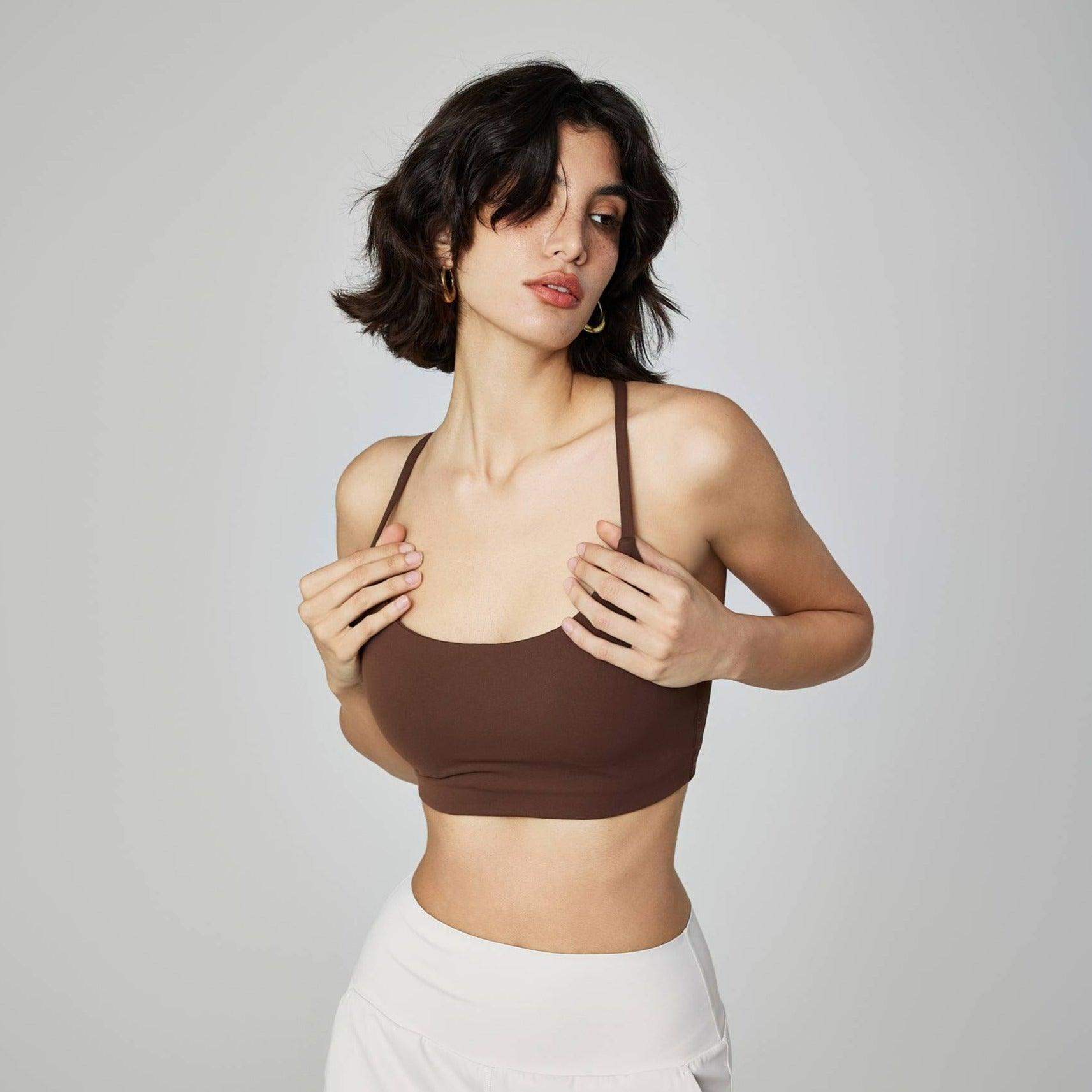 V-back Yoga Bra with Padded Cups