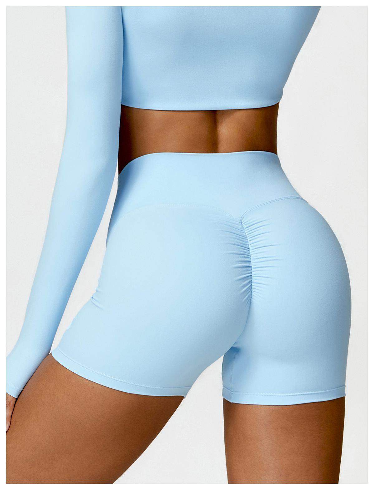 High-Waist Yoga Running Shorts