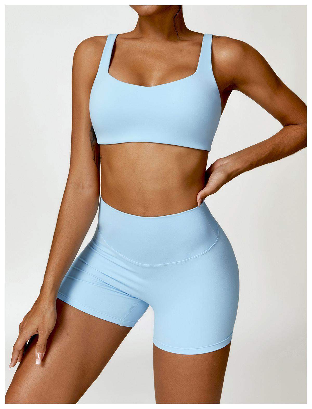 High-Waist Yoga Running Shorts